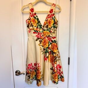 Forever twenty one silk like flower dress